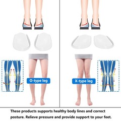 Medial & Lateral Heel Wedge Silicone Insoles, Supination & Large, Clear