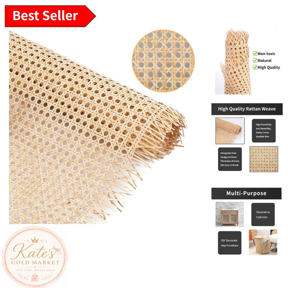 High-Quality 14″ Rattan Webbing Roll – Flexible for Creative Furniture Designs