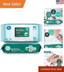 Gentle Aloe Vera Wipes for Sensitive Skin – Pack of 80 Disposable Cloths