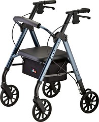 NOVA STAR 8 Rollator Walker w/Perfect Fit System Ltweight Folding-OPENBOX BLUE