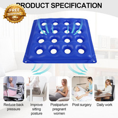 2 Pack Inflatable Seat Cushion Pressure Relief Waffle Cushion for Long Sitting