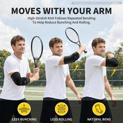 CAMBIVO Tennis Elbow Brace with Adjustable Strap, 1 Pack, Black, Large, Black