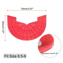 2pair Heel Plates Sole Protector Size 8.5-9 Non Slip Pad Replacement Red
