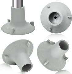 4-Pack Non-Slip Rubber Replacement Feet for Shower Chairs – 1-1/8″ I.D