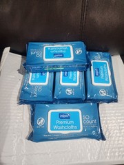 5 Pks Inspire Premium Washcloths Soft Aloe Alcohol & Latex Free 250 Ct Exp 5/25