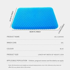 Double Thick Gel Seat Cushion with Non-Slip Cover | Breathable Comfort