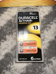 10 Pack Duracell Activair Hearing Aid Batteries Size 13 (6 Per Pack)