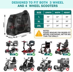 Durable 420D Oxford Fabric Mobility Scooter Cover – All-Season Protection 48″ L