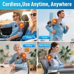 Electric Heated Shoulder Massager with Vibration Massage Brace Joint Pain Relief