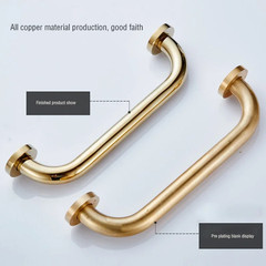 Gold Polished Brass Bathroom Bath Shower Safety Grab Bar Toilet Hand Rail Holder