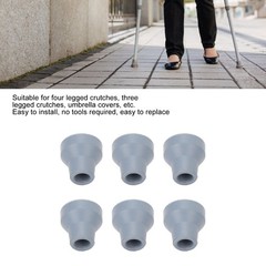 19mm 6pcs Rubber Cane Tips Wear Resistant Stable Heavy Duty Soft Rubber Crutch