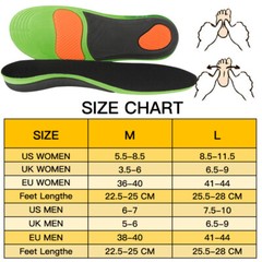 Unisex Orthotic Insoles Orthopedic Flat Feet Sole Pad Shoes Inserts Arch Support