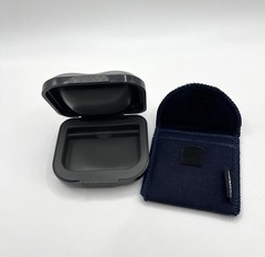 Siemens Hearing Aid Storage Case Lot Of 2 CASES ONLY Silver Hardshell, Blue Soft