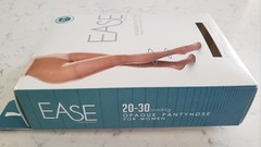 THERAFIRM EASE Women’s Compression Pantyhose 20–30 mmHg Lrg. Short Sand Open Box