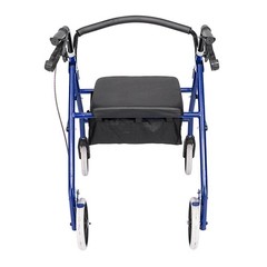 Aluminum Rollator Folding Rolling Walker w/Seat 8″ Wheels, 450lb Weight Capacity