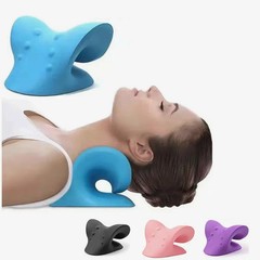Cervical Neck Traction Device Chiropractic Pillow for Pain Relief and Support