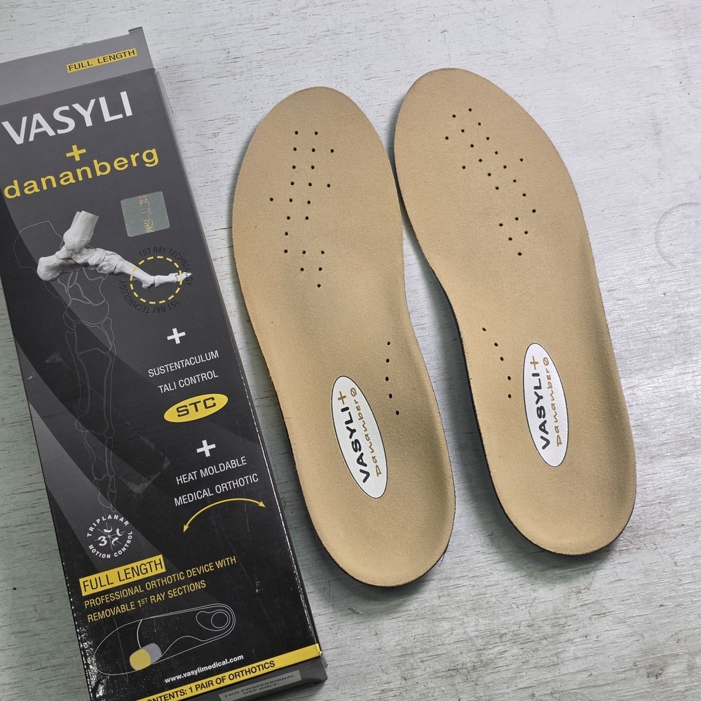 Vasyli Dananberg 1st Ray Moldable Full Length Orthotic Shoe Insoles Sz XL 11.5+