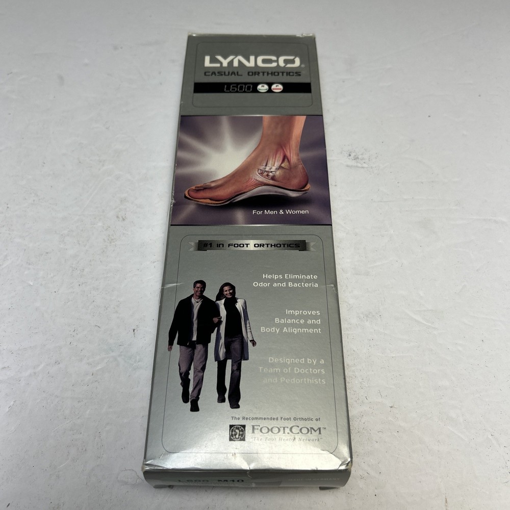 Aetrex Casual Comfort Lynco Foot Orthotics Insoles For Men L600 Size 10