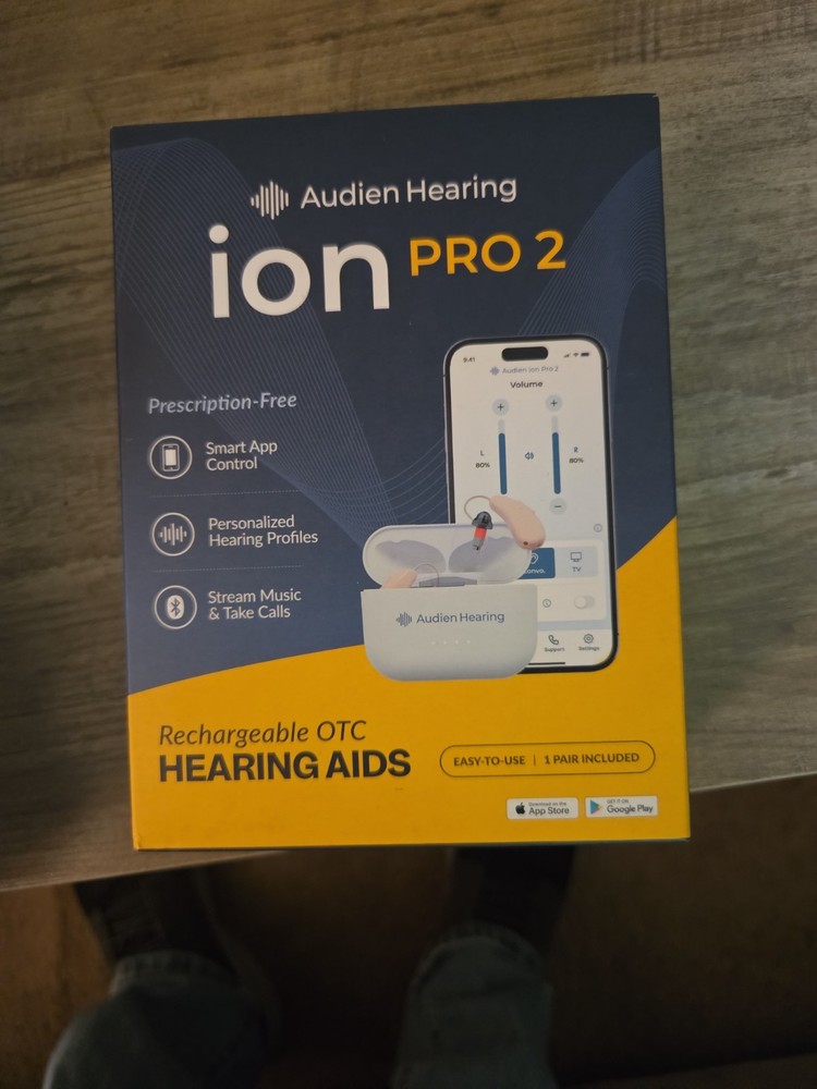 Audien ion Pro 2 Rechargable OTC Hearing Aids Comfort Design