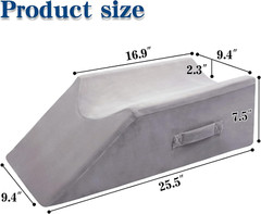 Velvet Elevation Leg Pillows for Ankle Surgery Recovery, Broken Foot, Hip