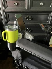 Cup Holder + Phone Holder + Basket Set Designed for Permobil Power Wheelchairs