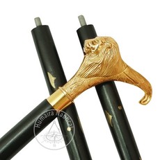 Humaira Nautical Solid Brass Lion Head Handle Wooden Walking Cane Handmade
