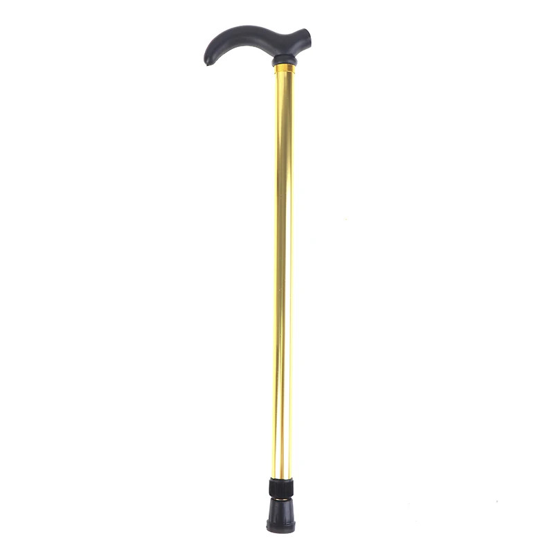 Aluminum Alloy Adjustable Walking Stick 75-90cm Anti-Skid Hiking Cane Height