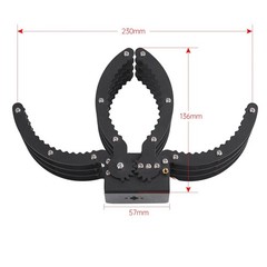 Full Metal Robotic Claw Gripper Arm – 1LB Max Weight, 0-9in Open Range, DIY Robo
