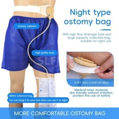 Bladder Lumbar Side Pocket Day/Night Set Latex Material Colostomy bags Reusable