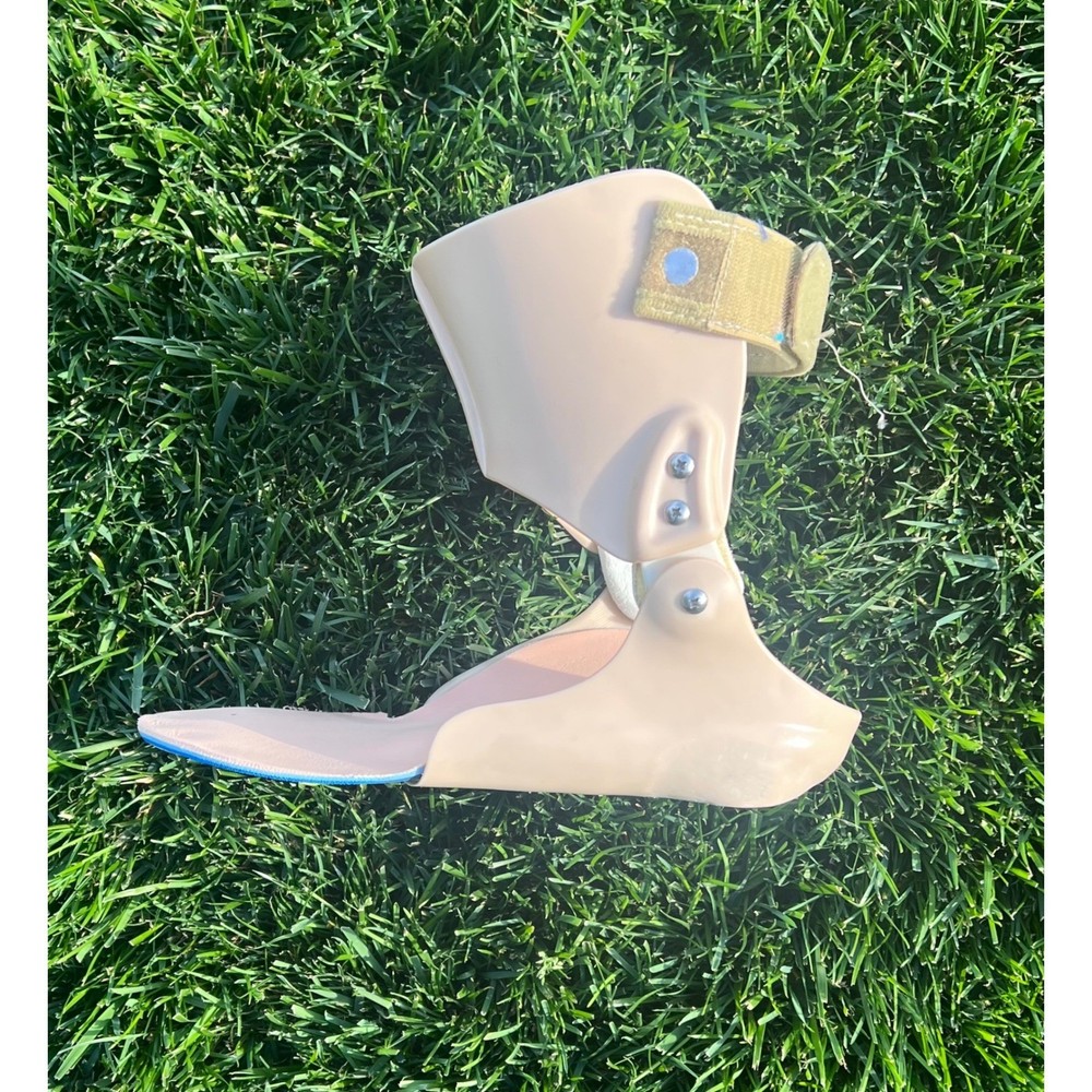 Kenney Orthopedics Hinged Ankle Foot Orthosis AFO Brace Tan Adjustable Strap