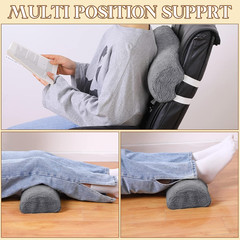 New Knee Pillow for Back Sleeping Memory Foam Half Moon Bolster Pillow for Legs