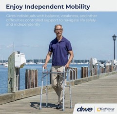 Drive Deluxe Folding Walker 2 Button 10200-1