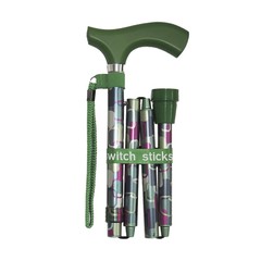 Switch Sticks Vienna Print Aluminum Folding Cane 32 to 37 Inch Height