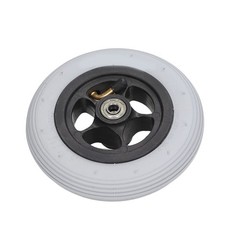 6in Electric Wheelchair Wheel Noiseless Aluminum Alloy Hub Rubber Inflatable BEA