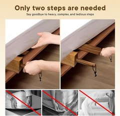 Acacia Wood Mattress Lifter Tool for Changing Sheets, Easy Lever-Action