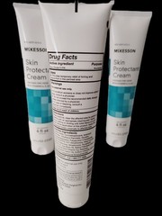 NEW! LOT OF 4 MCKESSON SKIN PROTECTANT CREAM W/ZINC OXIDE VITAMINS A D & E 6 OZ.