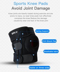 SUJAYU Knee Brace for Women Men with Side Stabilizers, Braces Gray