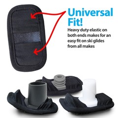 GlidePads Walker Ski Glide Covers 3 Pairs Black
