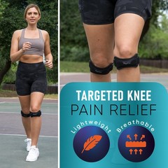PhysFlex 2 Pack Patella Knee Brace – Of 2, Black (Pack 2)