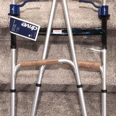 Drive Adjustable Height Foldable Walking Frame 2 Wheels Silver Blue Black