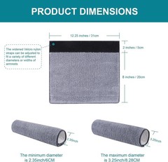 2 Pcs Wheelchair Armrest Pads Covers Widened Self Adhesive Strips Comfortable &
