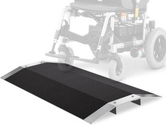 VNN 27.6″W x 1.6″H Wheelchair Ramp Bridge Door Threshold Ramp Black Aluminum 1PC