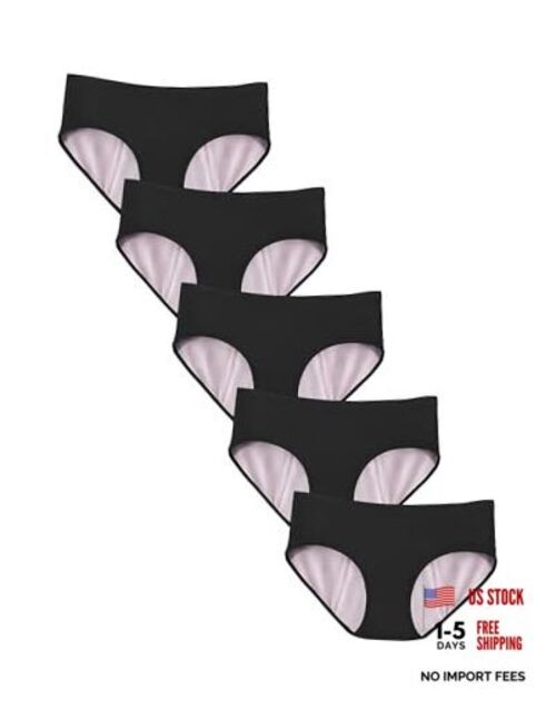 Girls Incontinence Underwear Washable 80ml Absorbency 10-12 Years 5 Black