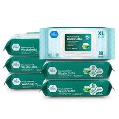 Extra Soft XL Disposable Adult Washcloths 8”x12” for Sensitive Skin, 480 Wipes