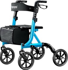 Farani 10” All Terrain Rollator Walker Foldable w/Seat 300lb MultiColor