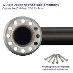 Grab Bar Bundle for ADA Compliance, Matte Black Stainless Steel Grab Bar Set …