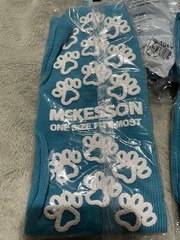 Lot Of 10 Pairs McKesson Paw Prints Slip & Skid Resistant Slipper Socks One Size