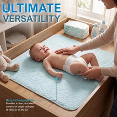 Reusable Washable Underpads 34×36 in,Waterproof,Absorbent,4-Pack