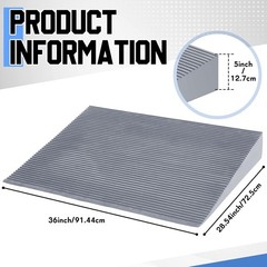Kritkin 5″ EVA Foam Threshold Ramp Non Slip Wheelchair Door Ramp Gray.