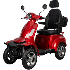 Heavy Duty 1000W 4-Wheel Electric Mobility Scooter 60V 3-Speed 500lbs Load Red